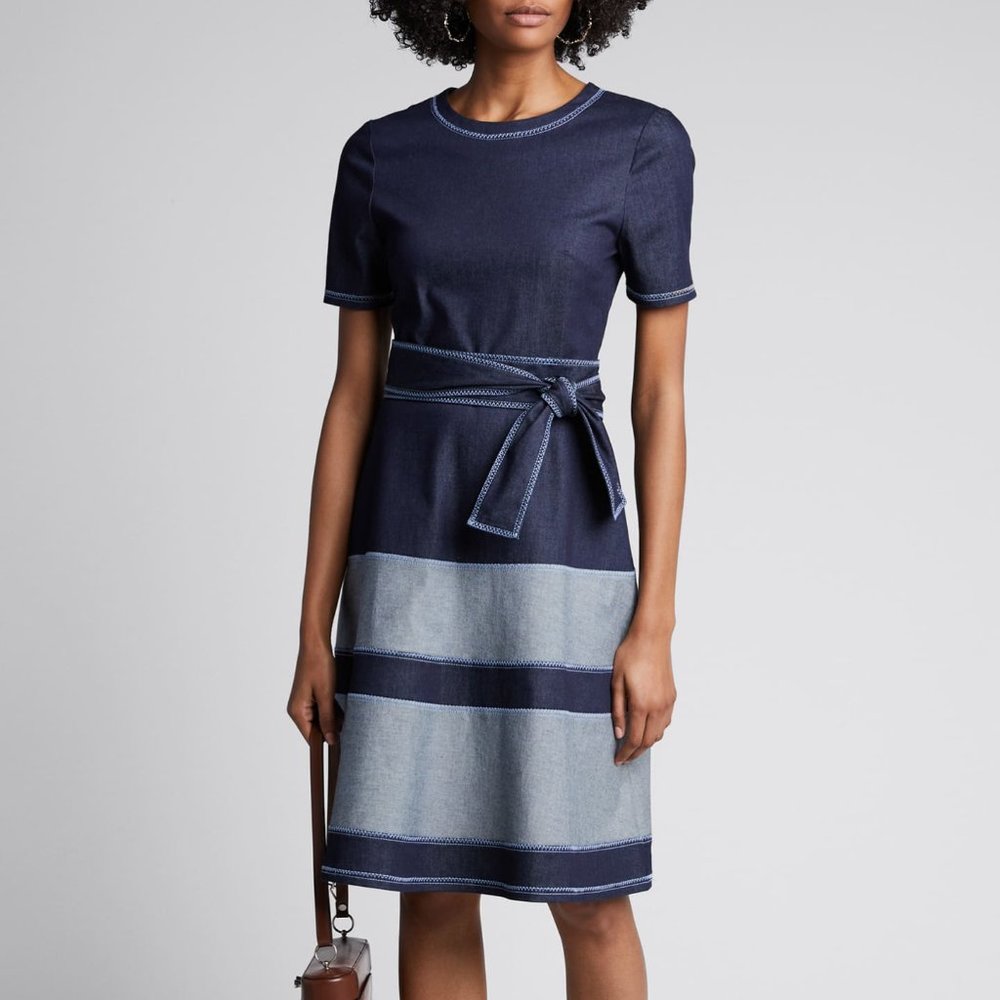 Carolina Herrera chambray dress 2020 NWT, size 6